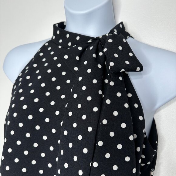 Vince Camuto Polka Dot Shift Dress Size 14 Black - Picture 3 of 14